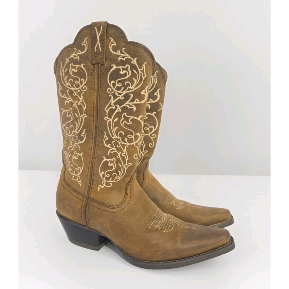 Twisted X Boots Womens Size 8.5 B Fancy Stitched Western Cowgirl Leather WWT0022